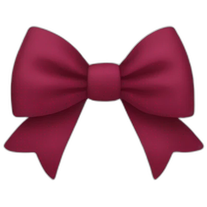Wine red color bow emoji
