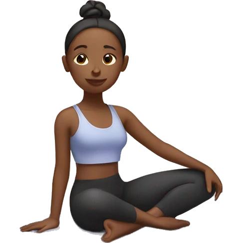 girl doing yoga emoji
