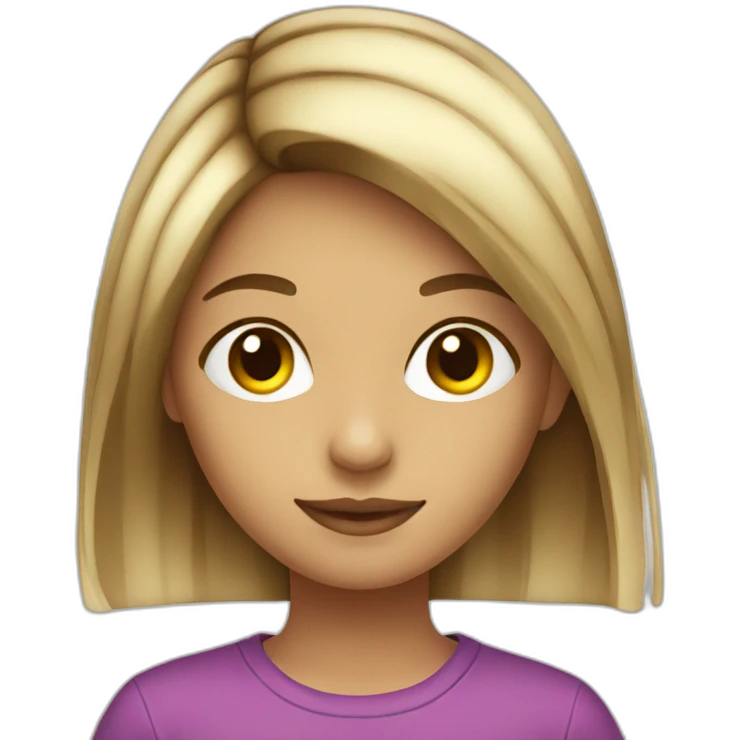 Girl with split dye emoji