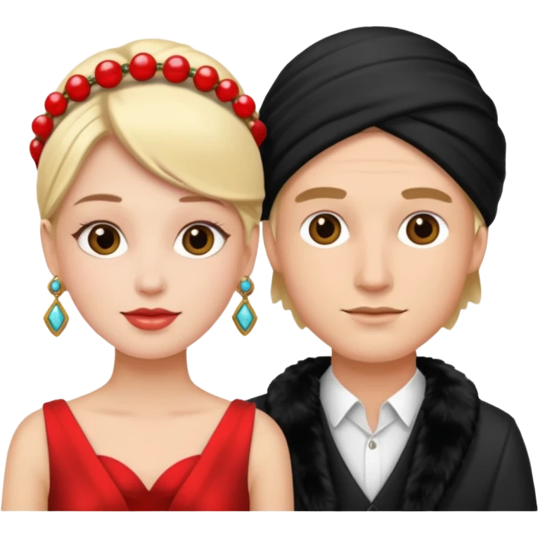 couple with accessories by car emoji