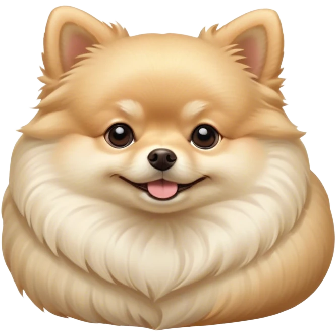 Meme-Worthy Cute Sleeping Cream Pomeranian Portrait Emoji, Head resting peacefully with a contented smile, showcasing a delightfully compact build and a luxuriously soft, fluffy cream Fur, eyes shut in a serene nap, Simplified yet hilariously adorable features, highly detailed, glowing with a soft, drowsy light, high shine, relaxed and utterly lovable, stylized with an air of playful laziness, bright and heartwarming, soft glowing outline, capturing the essence of a comically sleepy companion, so meme-worthy it feels like it could instantly become the next viral sensation of adorable slumber! emoji