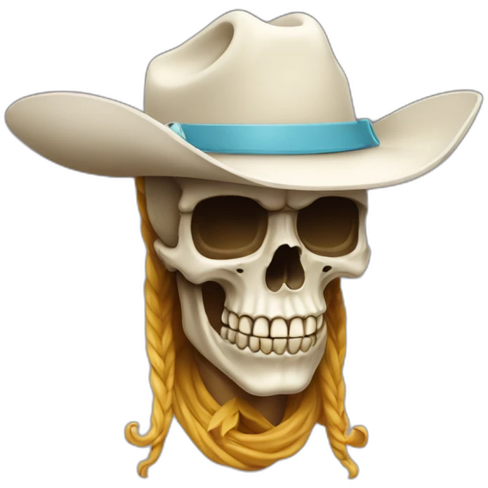 skull surfer cowboy emoji