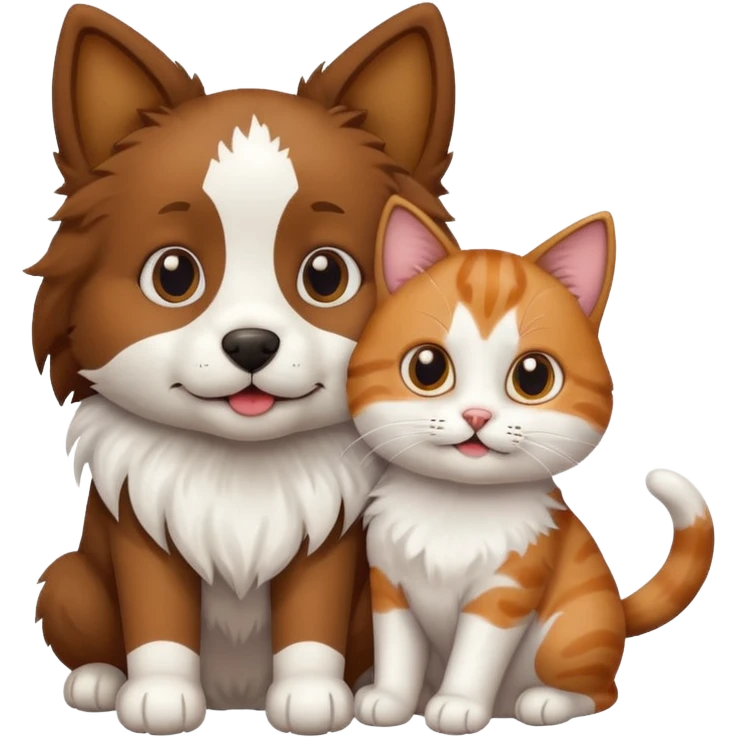 dog and cat together  emoji