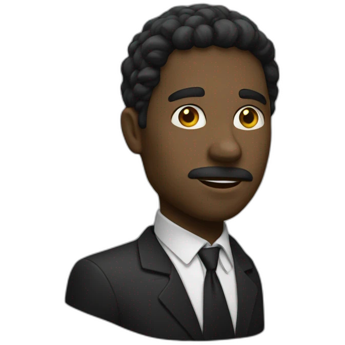 un noir qui nage emoji