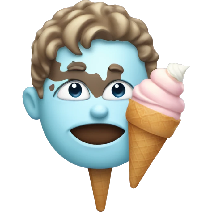 Popp with ice cream emoji