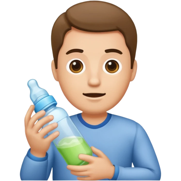 man with baby bottle emoji