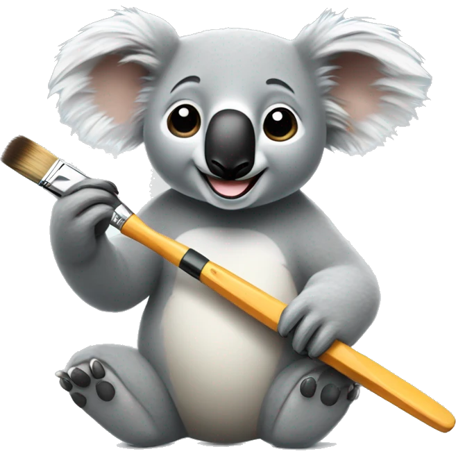 Koala with a paintbrush  emoji