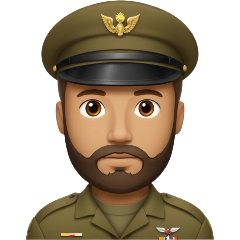 male soldiers with beard with out cap emoji