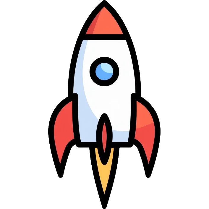 Simple rocket ship emoji