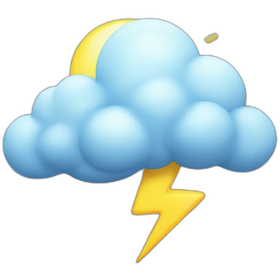 rain cloud lightning emoji
