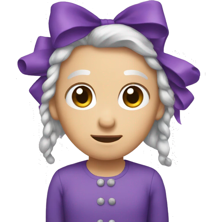 Purple bow emoji