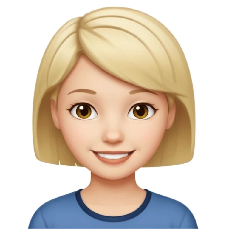 school white girl with short hair emoji