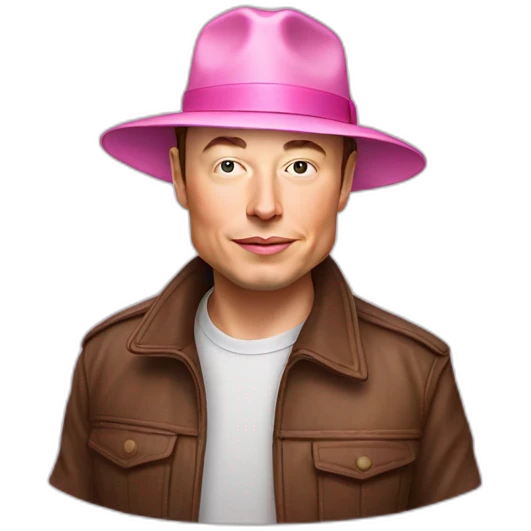 elon musk pink hat emoji