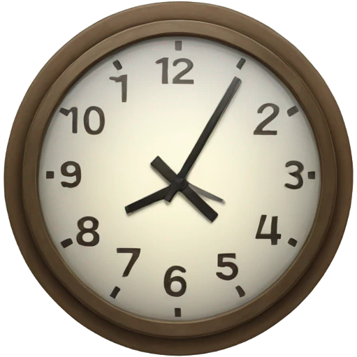 A broken clock emoji