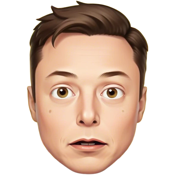 Realistic Elon Musk with an exploding mind emoji