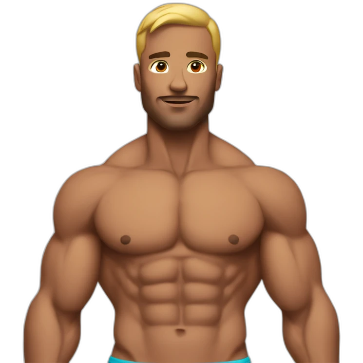 Male muscular bikini roundbutt emoji