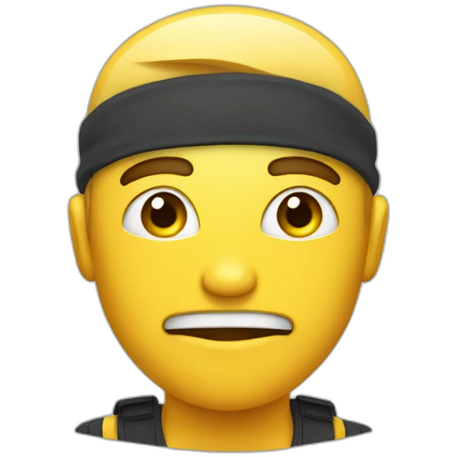 Scammer in an armband emoji