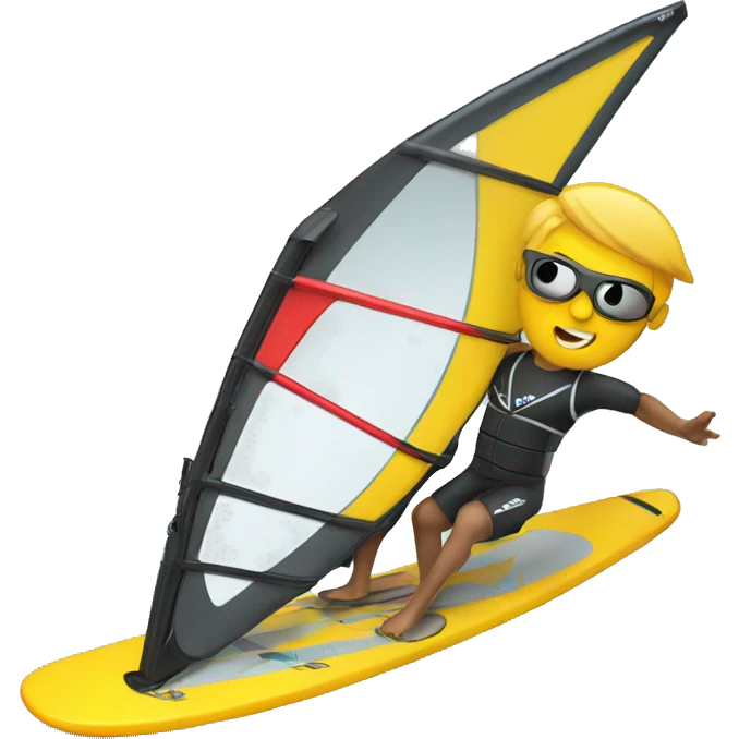Windsurf on wave emoji