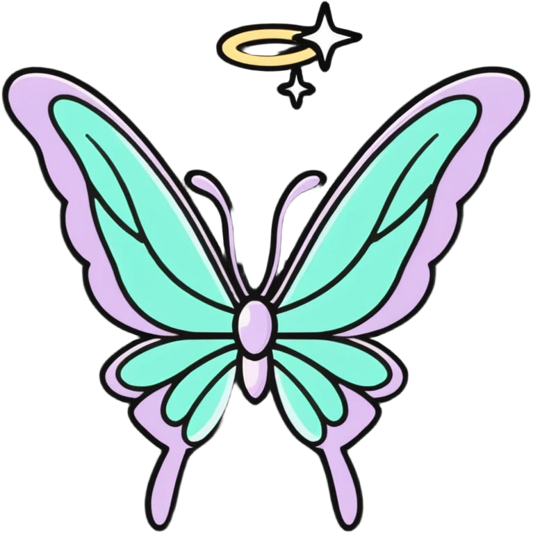 cute fairy wing with sparkles emoji