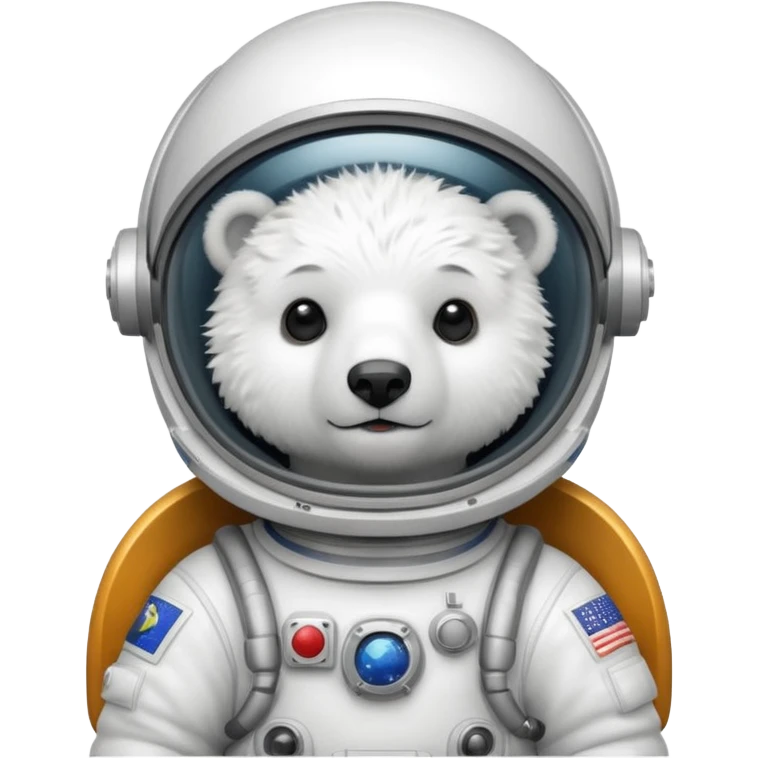 baby polar bear in astronaut helmet emoji