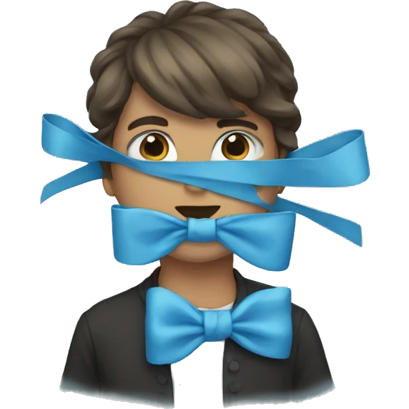 Blue bow emoji