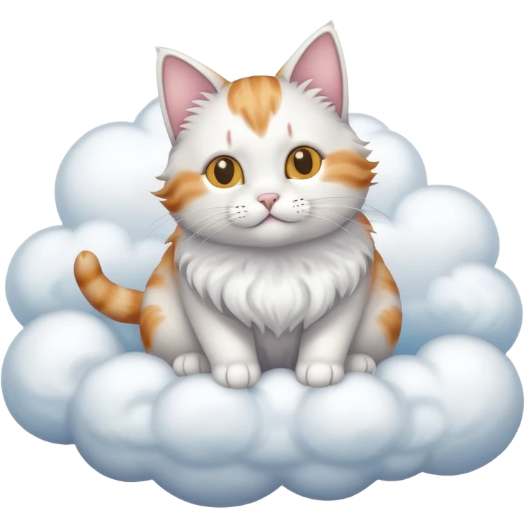 Cat on a cloud  emoji