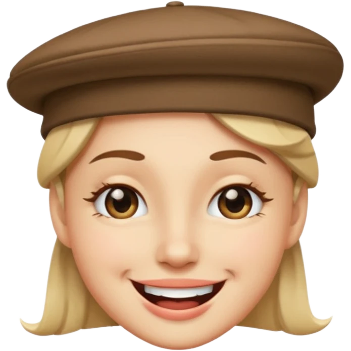 Şapkalı göz kırpma emoji