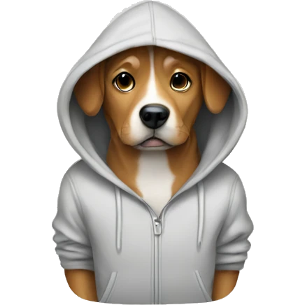 Dog in hoodie emoji