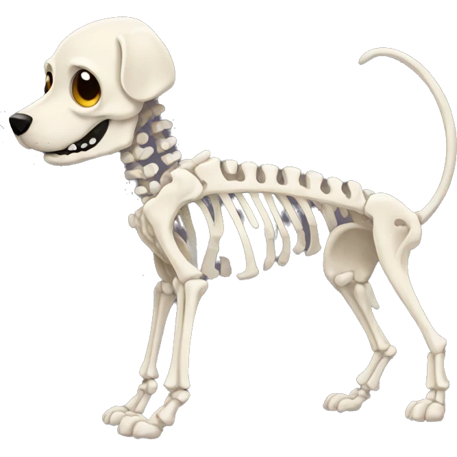 canine skeleton emoji