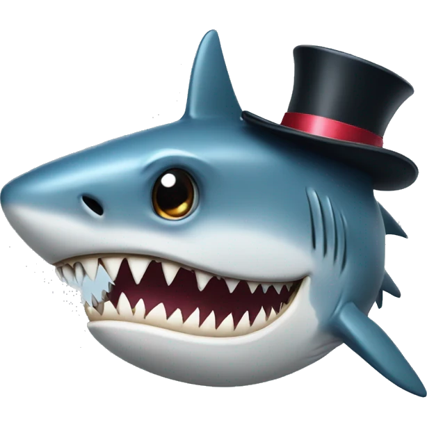 shark with a tophat emoji