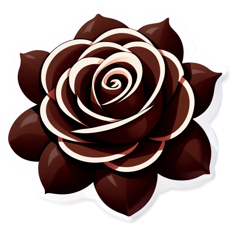 A chocolate rose emoji
