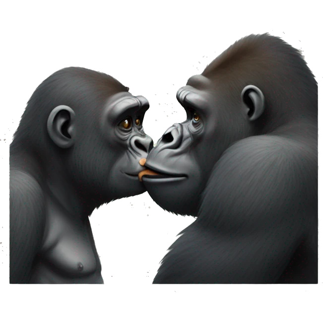gorilla giving a kiss  emoji