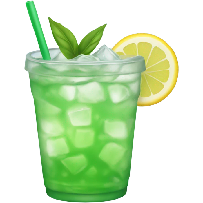 Iced green tea emoji