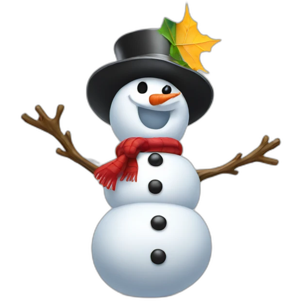 Snowman dabbing emoji