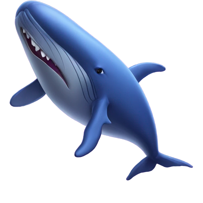 Blue whale purple, open mouth emoji