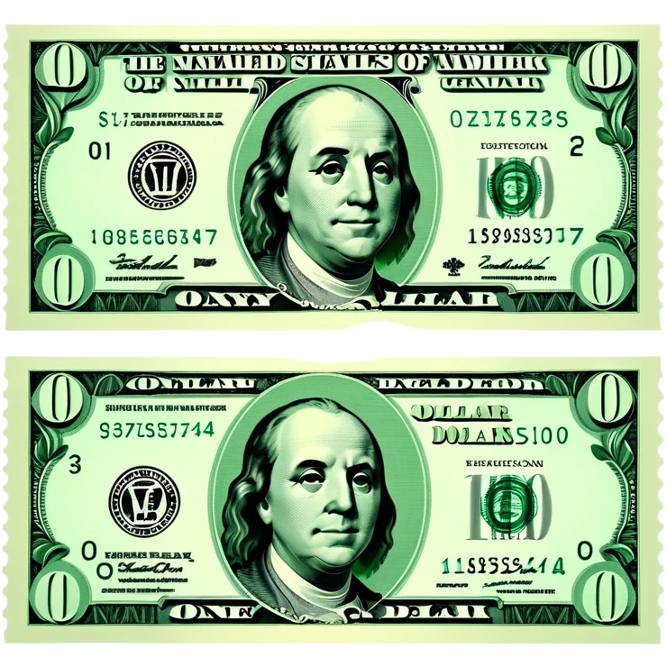 US dollar bill currency note emoji