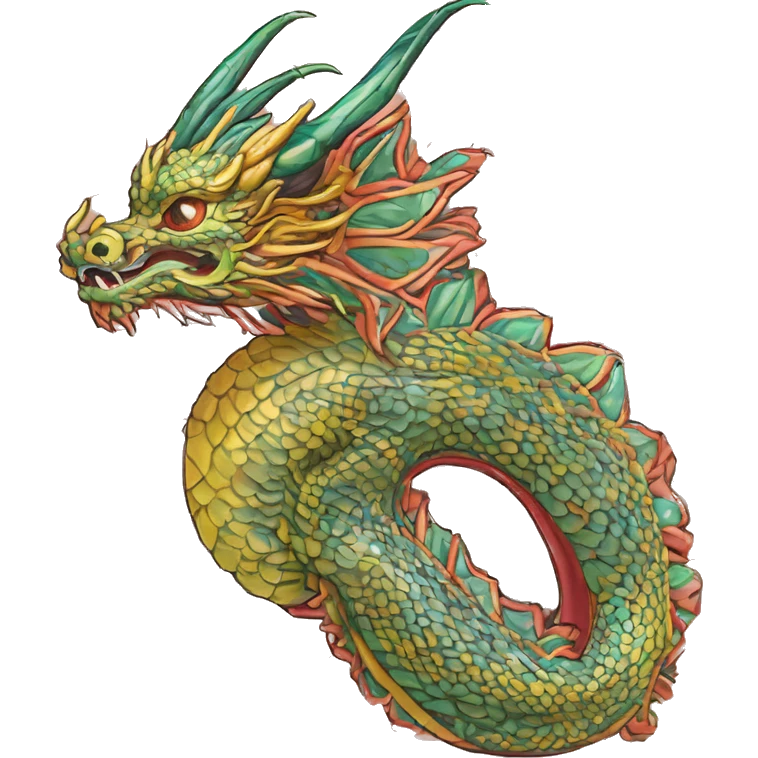 Eastern dragon intricate patterns  emoji