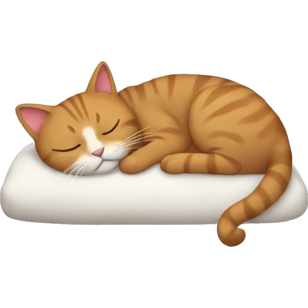 the cat emoji sleeping emoji