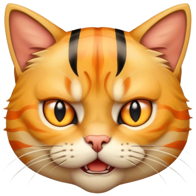 Realistic Angry Yellow tabby emoji