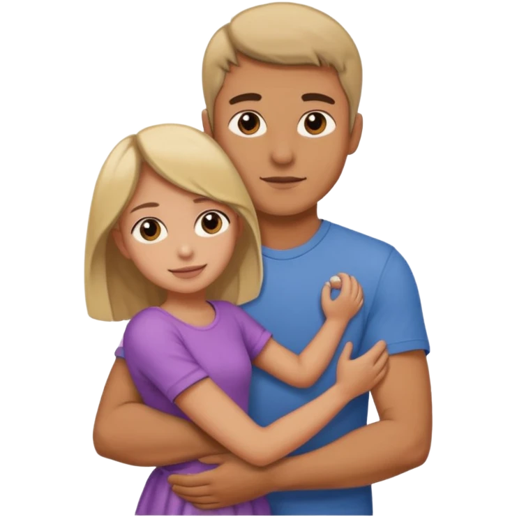A man carrying girl in his arms  emoji