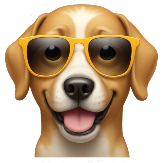 dog in sunglasses beach emoji