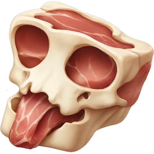 bone with meat emoji