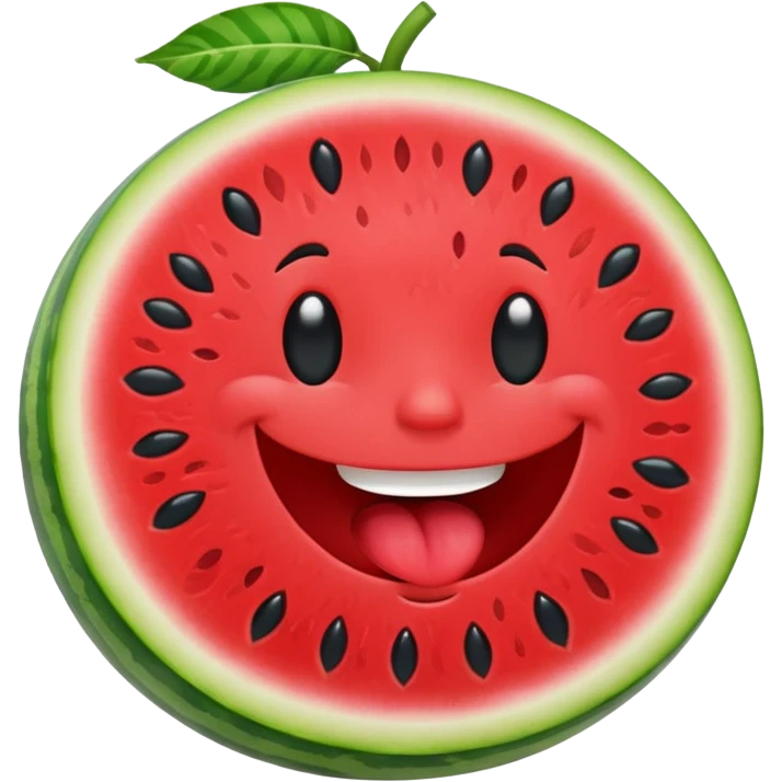 Watermelon laughing with tears emoji