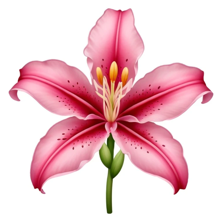 Red pink Lys flower emoji