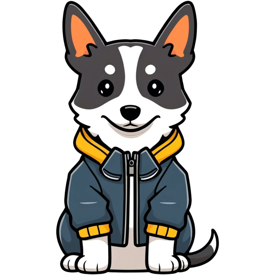 Perro con chaqueta emoji