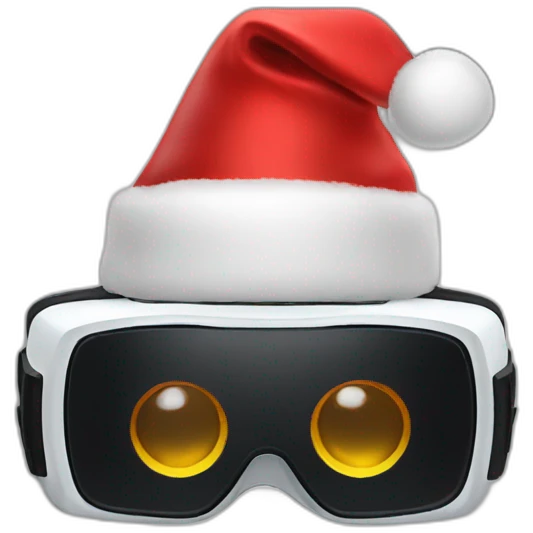 christmas hat vr headset emoji