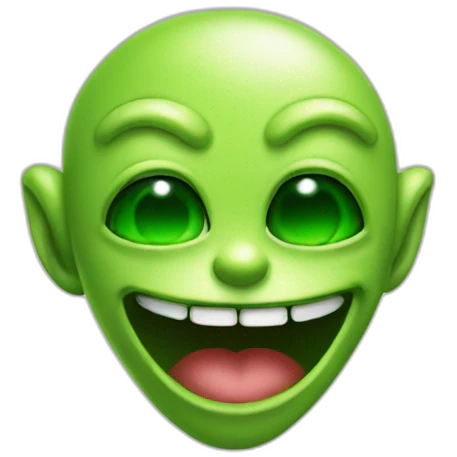 Winking alien emoji