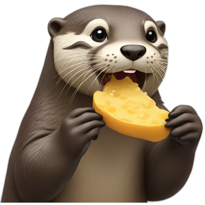 Otter eating emoji