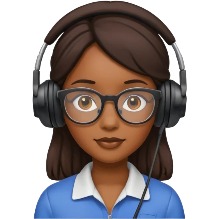IT black girl with glasses emoji