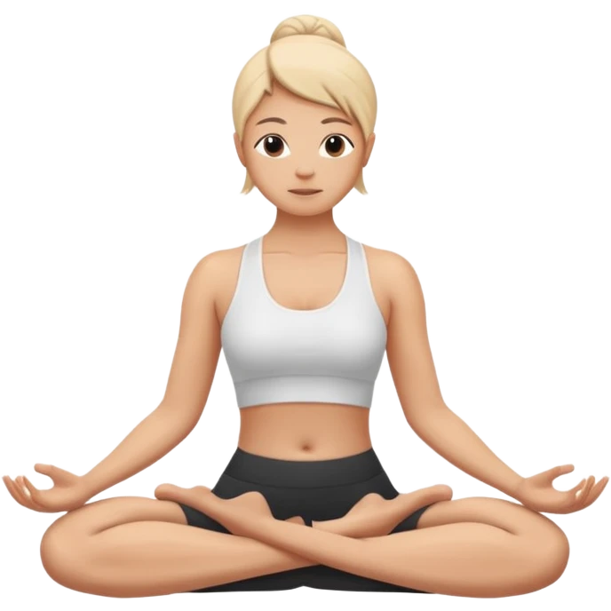 person doing yoga emoji